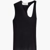 Clothing RÓHE | Slanted Neckline Tanktop Noir