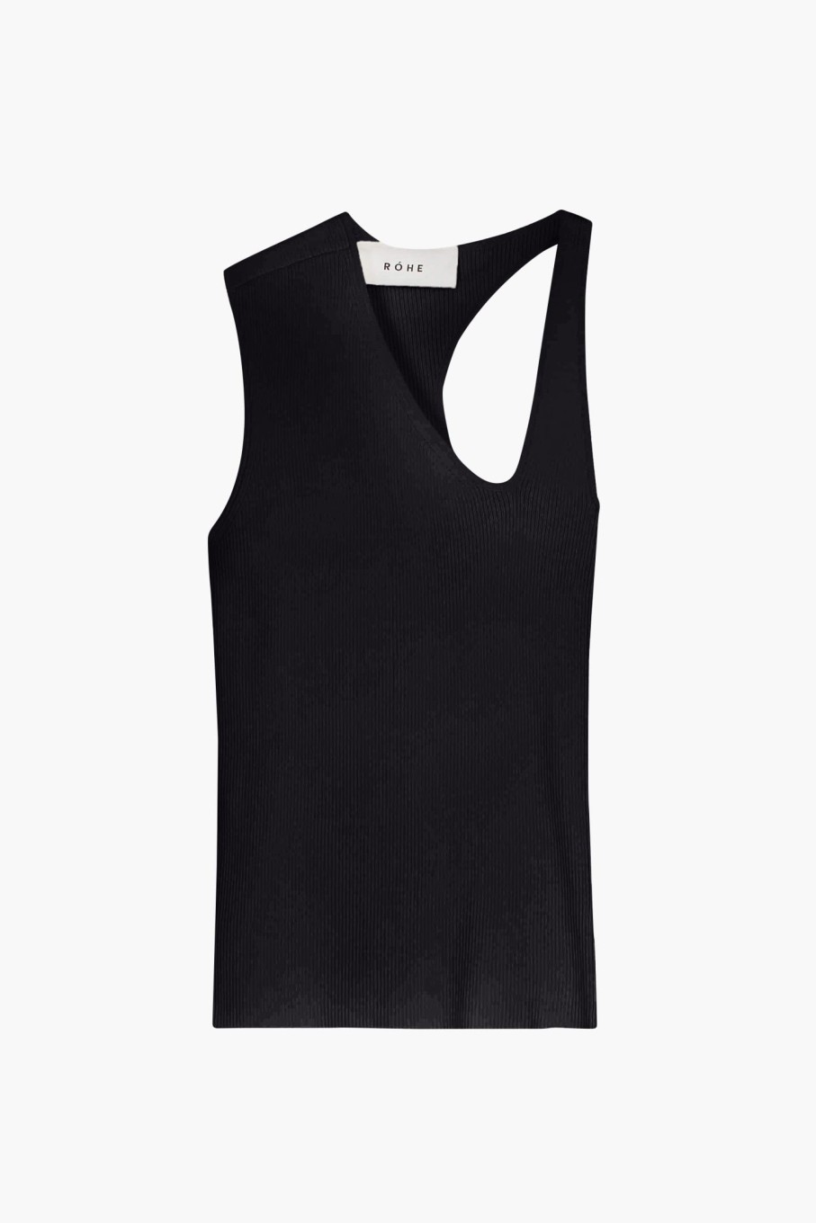 Clothing RÓHE | Slanted Neckline Tanktop Noir