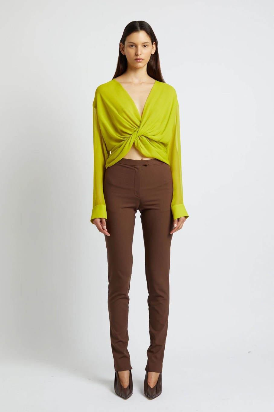 Clothing CHRISTOPHER ESBER | Silk Springs Twist Front Top Limeade