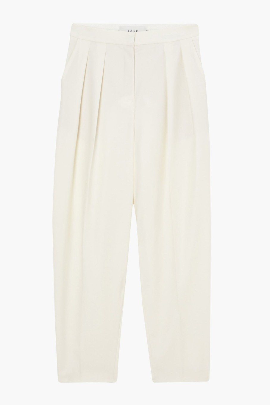 Clothing RÓHE | Double Pleat Tailored Trousers Cream