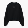 Clothing ALEXANDERWANG.T | Essential Terry Crew Sweatshirt With Puff Paint Logo Black