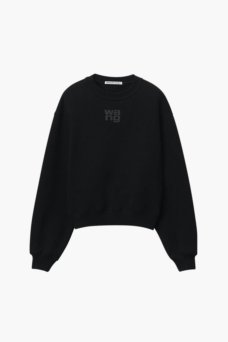 Clothing ALEXANDERWANG.T | Essential Terry Crew Sweatshirt With Puff Paint Logo Black