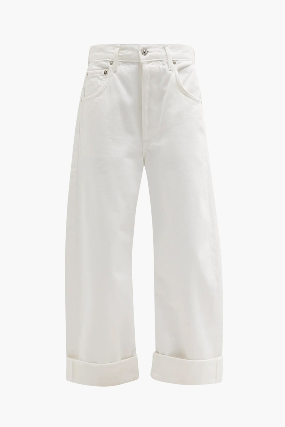 Clothing CITIZENS OF HUMANITY | Ayla Baggy Cuffed Crop Jean Serene White