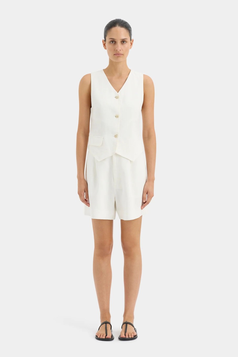 Clothing SIR | Clemence Tailored Short Ivory