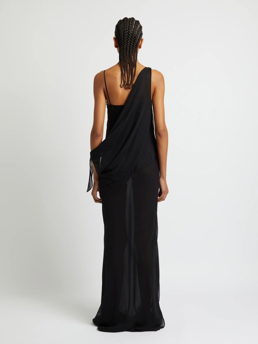 Clothing CHRISTOPHER ESBER | Drifted Silk Side Tie Dress Black