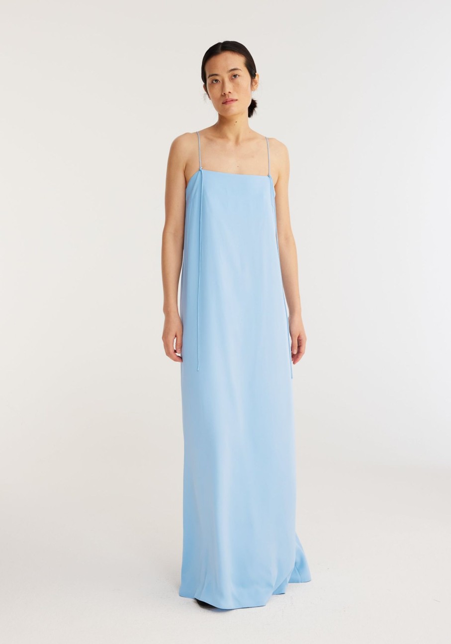 Clothing RÓHE | Satin Slip Dress Sky