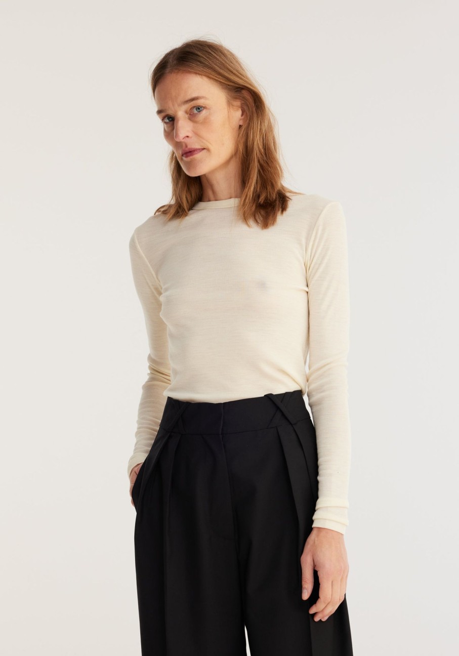 Clothing RÓHE | Fine Merino Long Sleeve Off-White