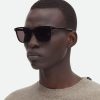 Accessories BOTTEGA VENETA | Soft Recycled Acetate Square Sunglasses Black