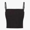 Clothing ALEXANDERWANG.T | Cami Top W/ Skinny Woven Label Black