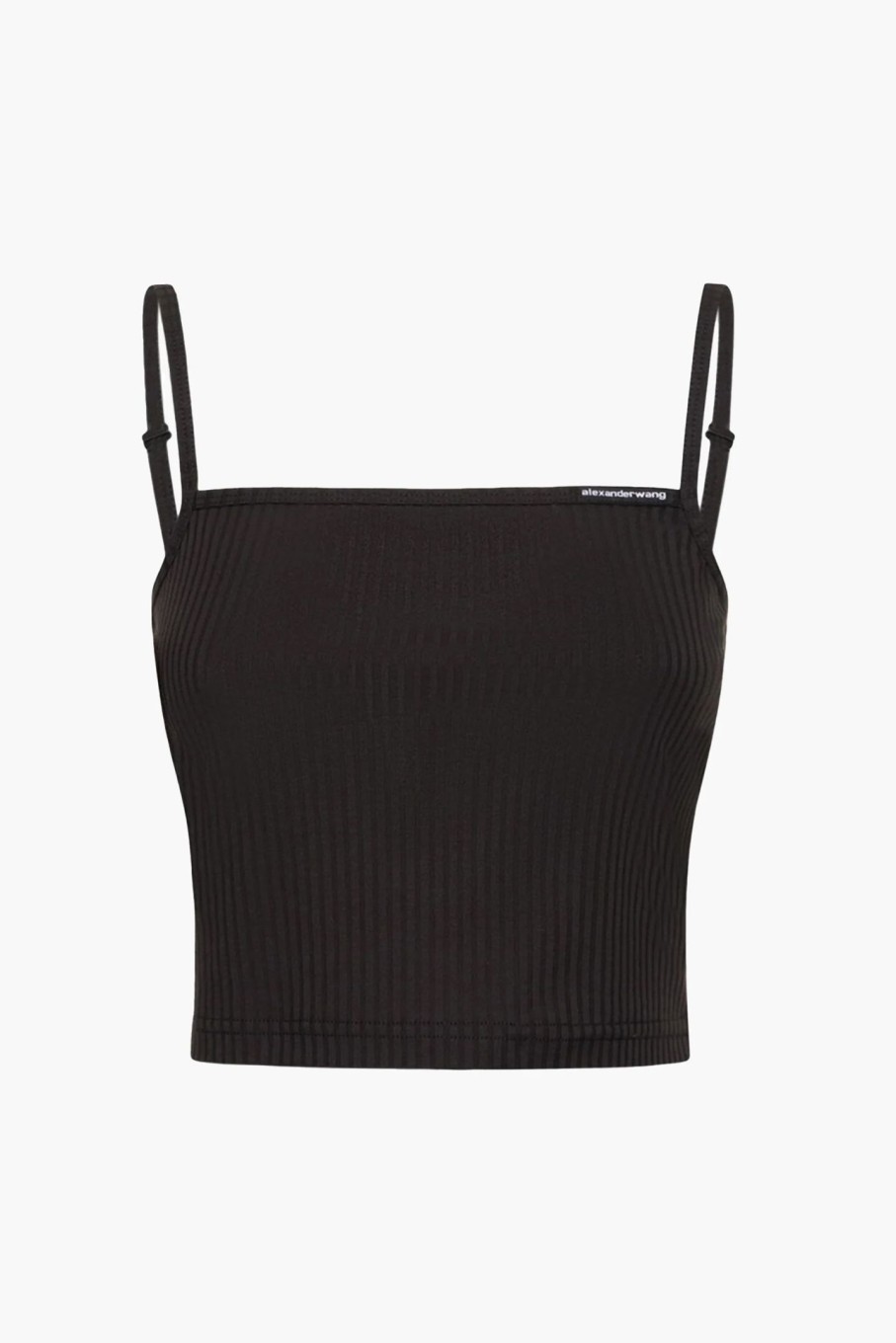 Clothing ALEXANDERWANG.T | Cami Top W/ Skinny Woven Label Black