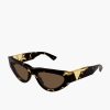 Accessories BOTTEGA VENETA | Cat-Eye Frame Sunglasses Havana