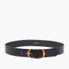 Accessories NILI LOTAN | Nili Belt Black W/Antique Brass Buckle