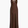 Clothing SIR | Aries Halter Gown Chocolate