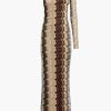 Clothing MISSONI | Long Dress Irregular Multicolor - Brown