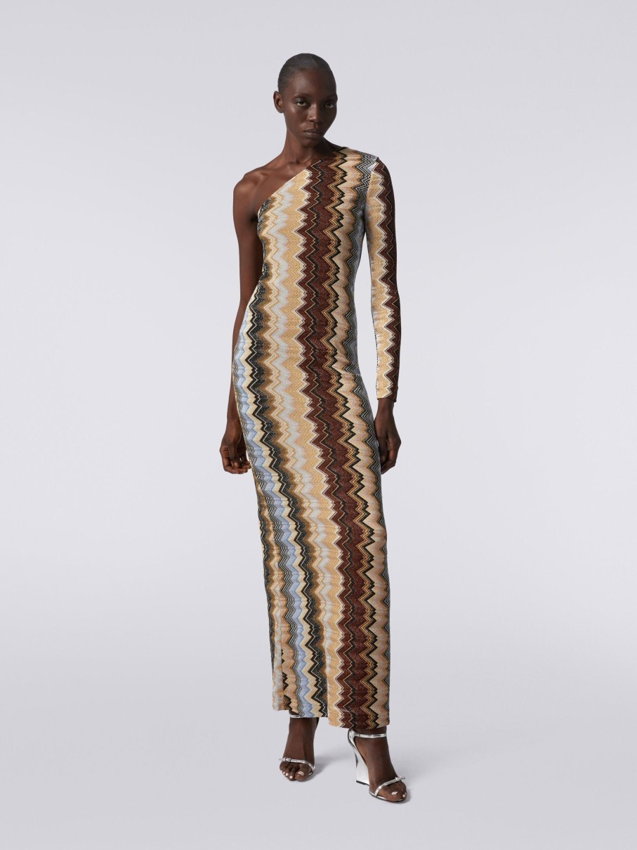 Clothing MISSONI | Long Dress Irregular Multicolor - Brown