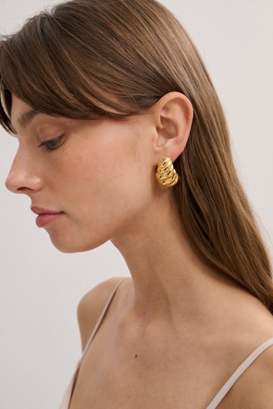 Accessories ANNA ROSSI | Ascending Scallop Earring Gold