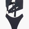 Clothing LOUISA BALLOU | Strapless Sex Wax Swimsuit Black