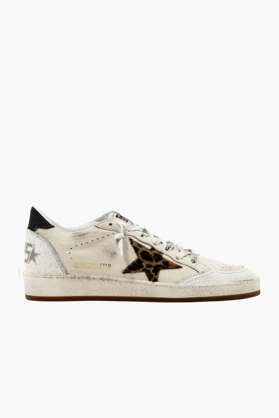 Shoes GOLDEN GOOSE | Ball Star Sneaker White/Beige Brown Black Leo/Black