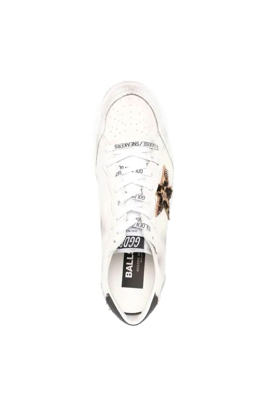 Shoes GOLDEN GOOSE | Ball Star Sneaker White/Beige Brown Black Leo/Black