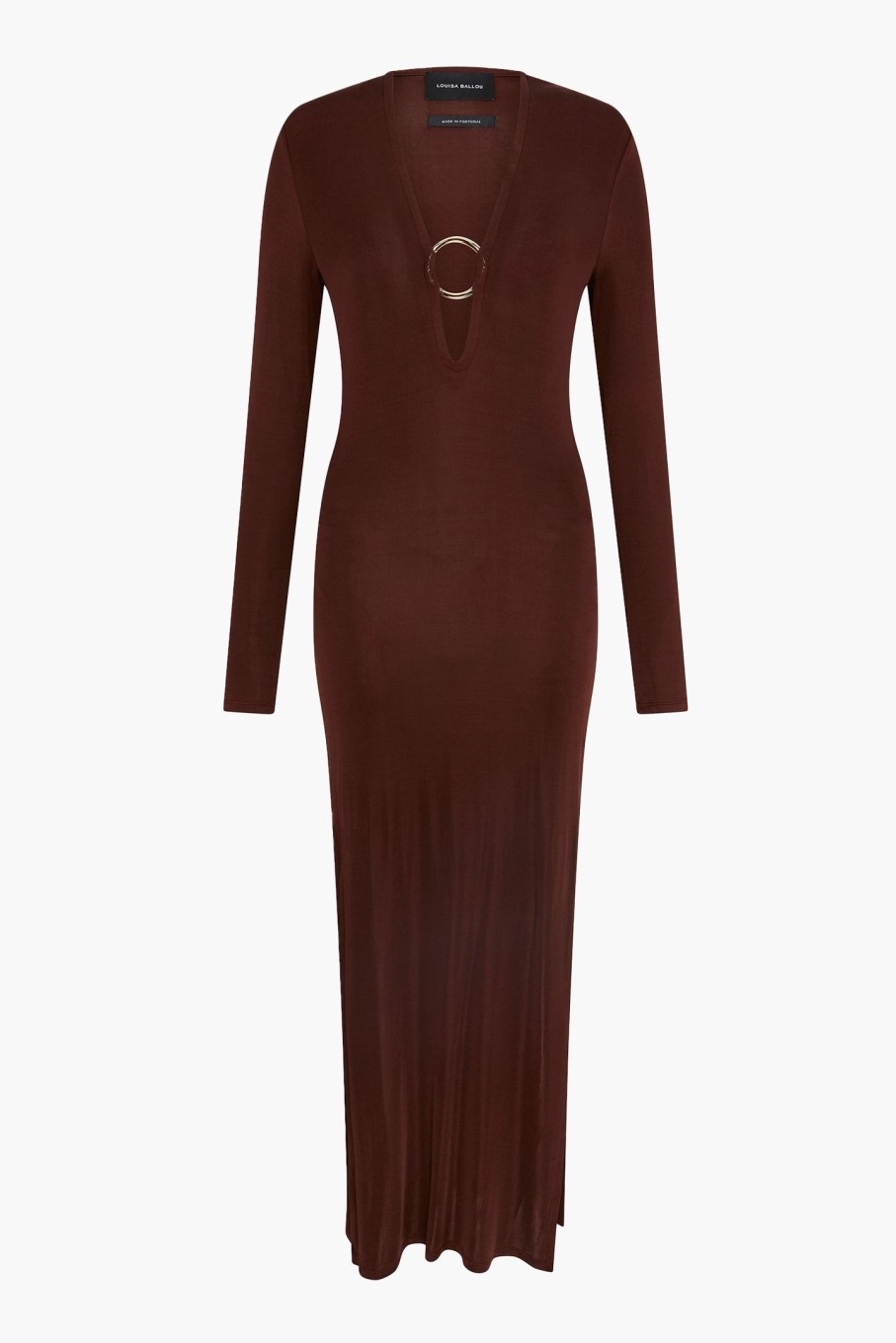 Clothing LOUISA BALLOU | Long Helios Dress Brown