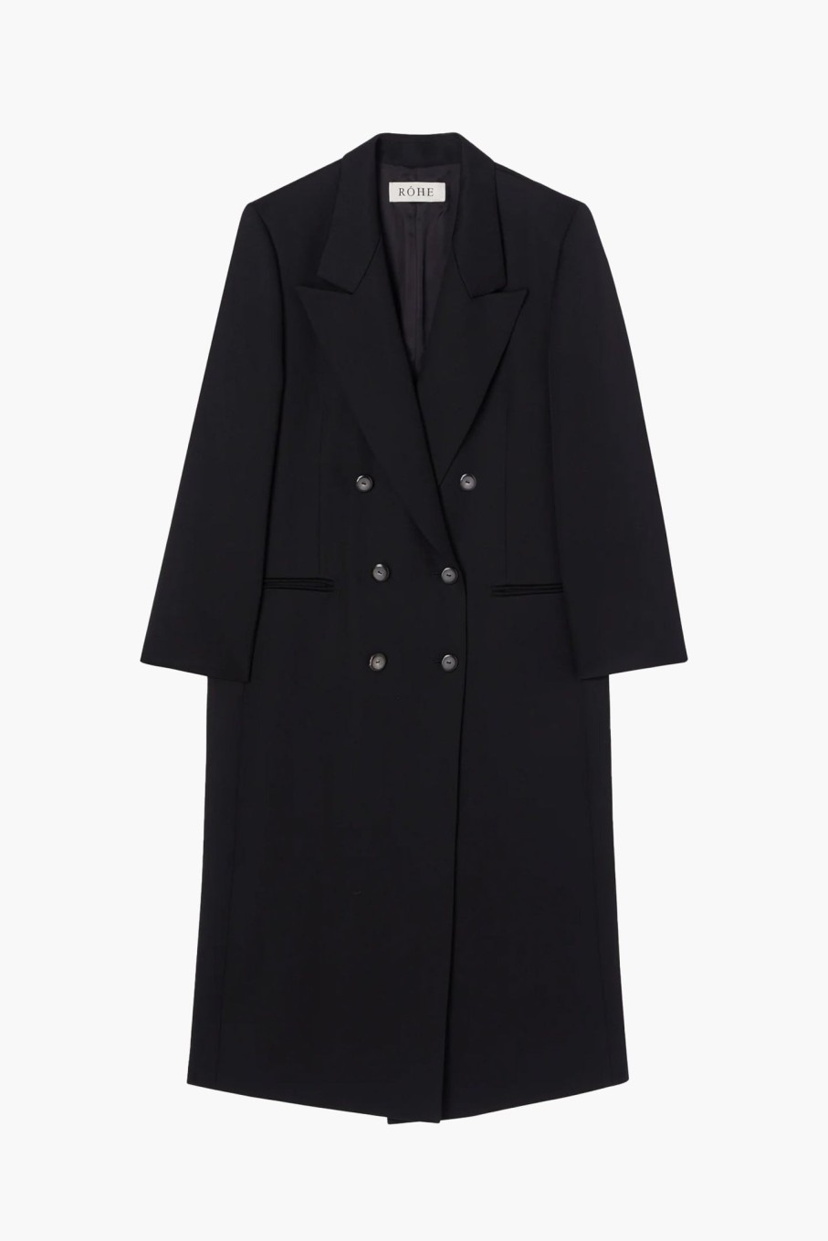 Clothing RÓHE | Tailored Cape Coat Noir