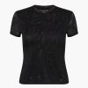 Clothing SIR | Jacques Mesh Fitted Tee Black