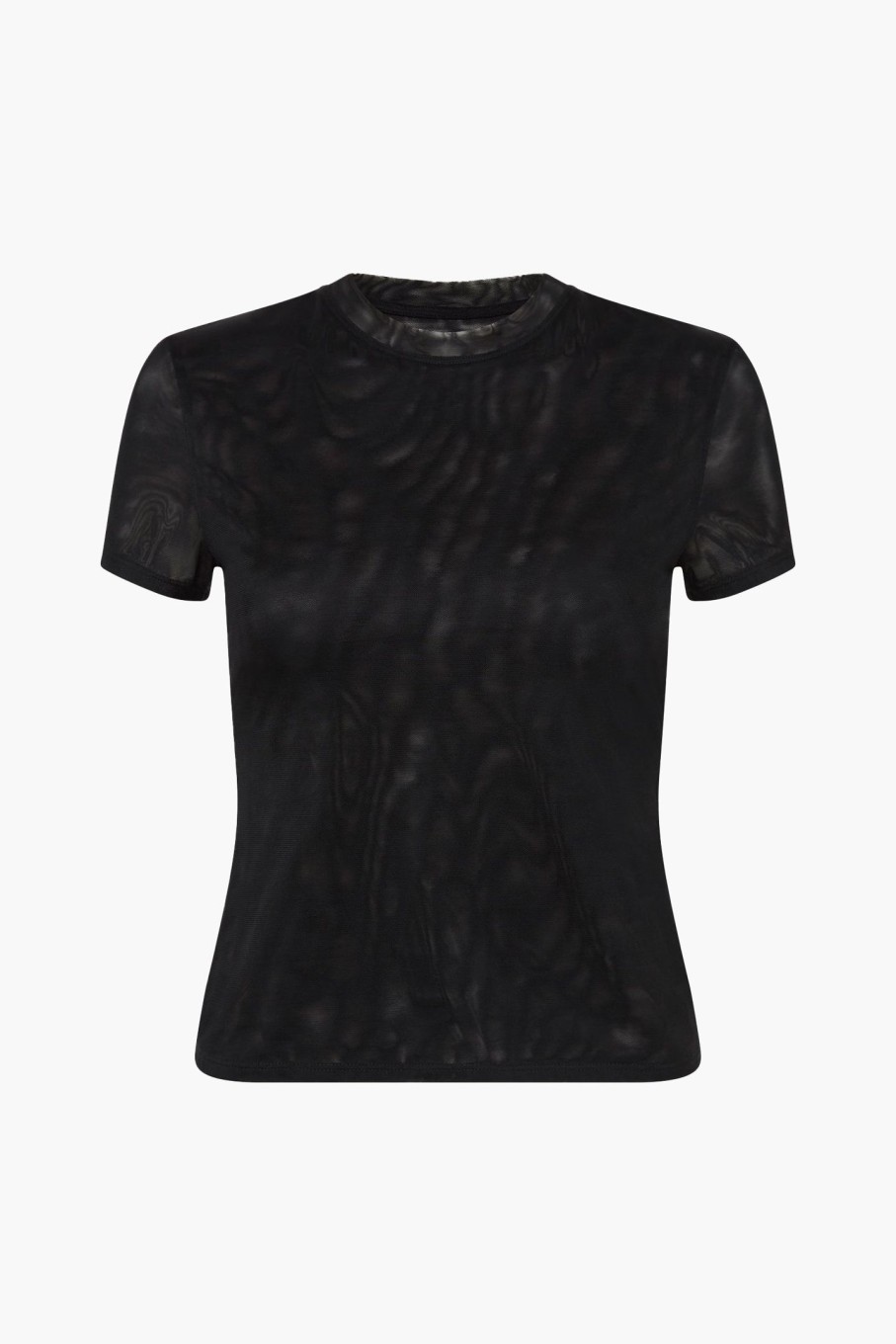 Clothing SIR | Jacques Mesh Fitted Tee Black