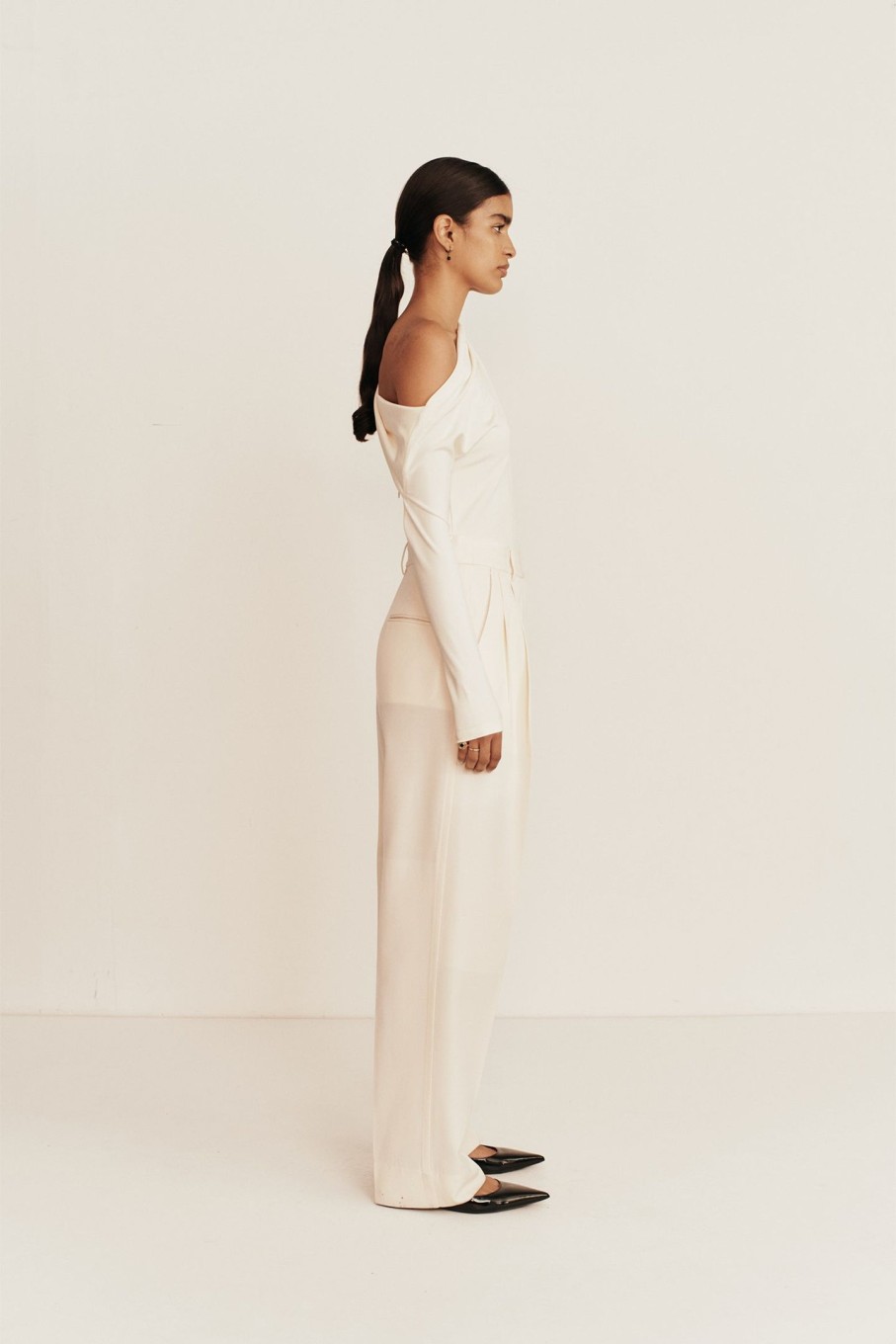 Clothing ESSE | Portia Tailored Trouser Crema