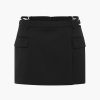 Clothing DION LEE | Lingerie Wool Mini Skirt Black