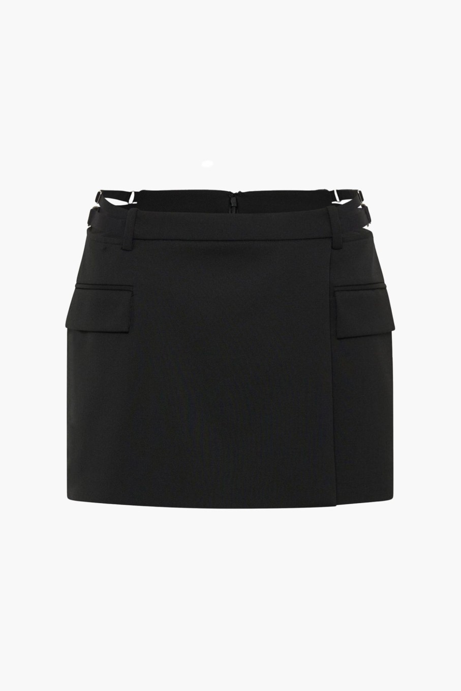 Clothing DION LEE | Lingerie Wool Mini Skirt Black