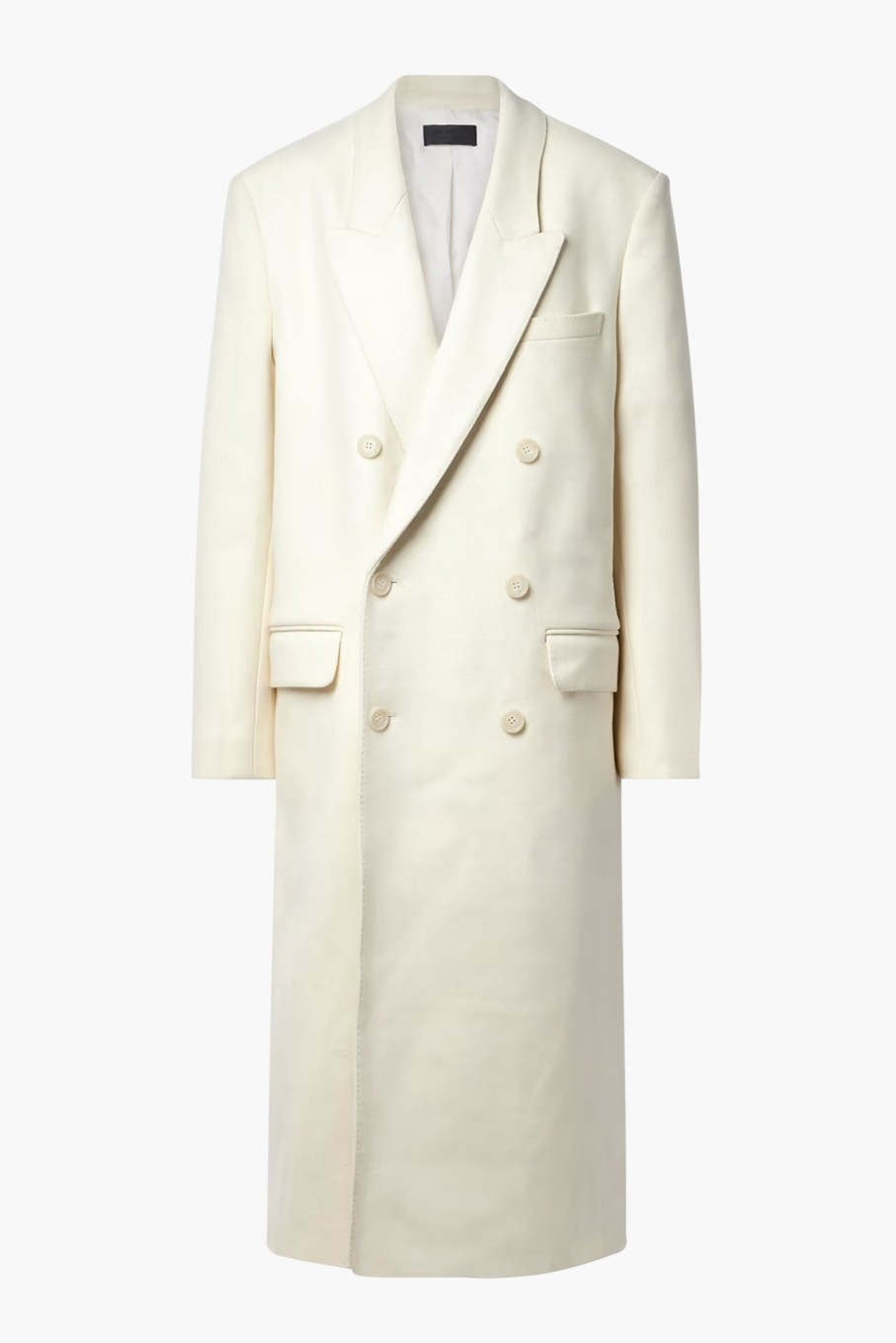 Clothing NILI LOTAN | Edmont Double Breasted Long Coat Ivory