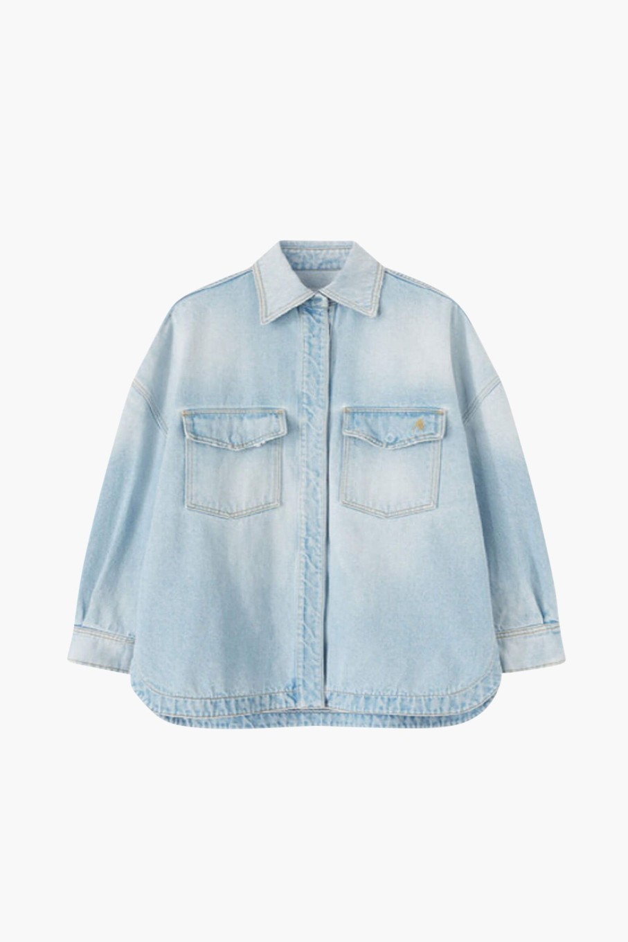 Clothing THE ATTICO | Short Coat Sky Blue