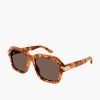 Accessories BOTTEGA VENETA | Bold Ribbon Acetate Sunglasses Brown