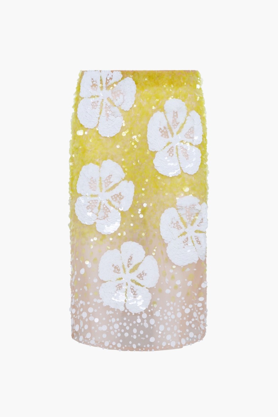 Clothing DES PHEMMES | Hibiscus Embroidery Skirt Lime