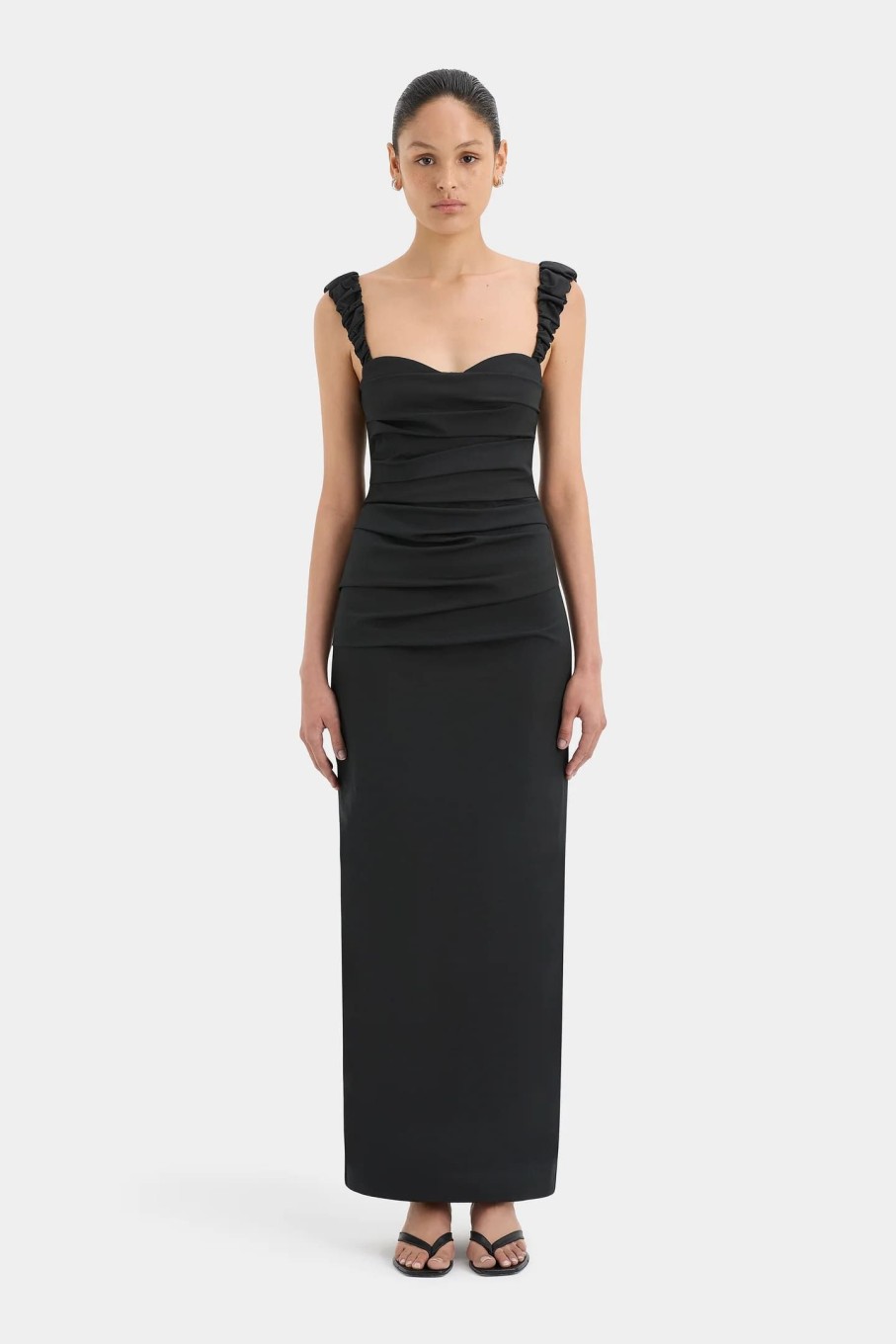 Clothing SIR | Azul Balconette Gown Black