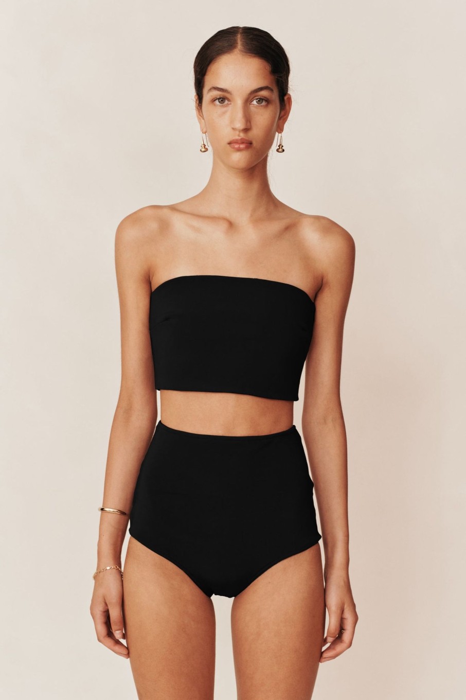 Clothing ESSE | Knit Tube Top Black