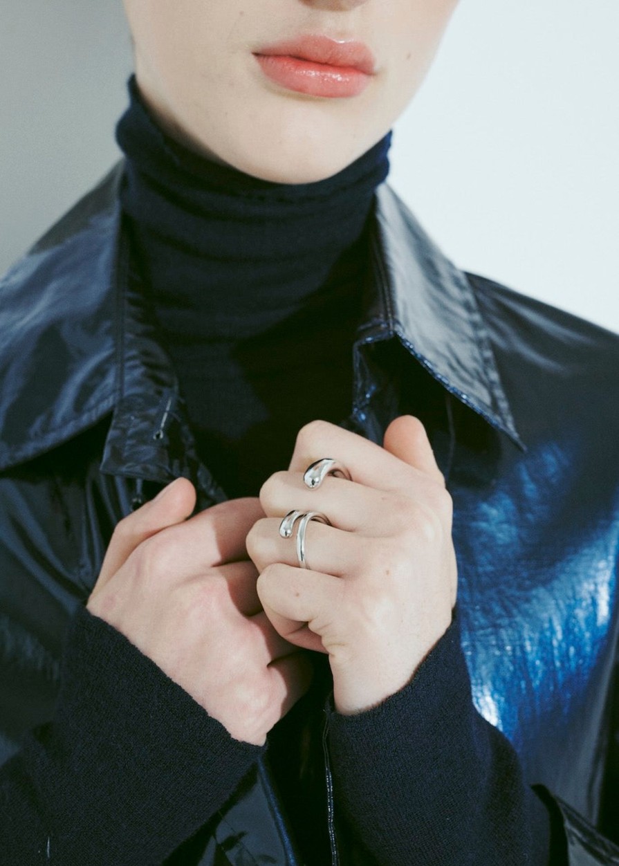 Accessories ANNA ROSSI | Two Fold Ring Gunmetal