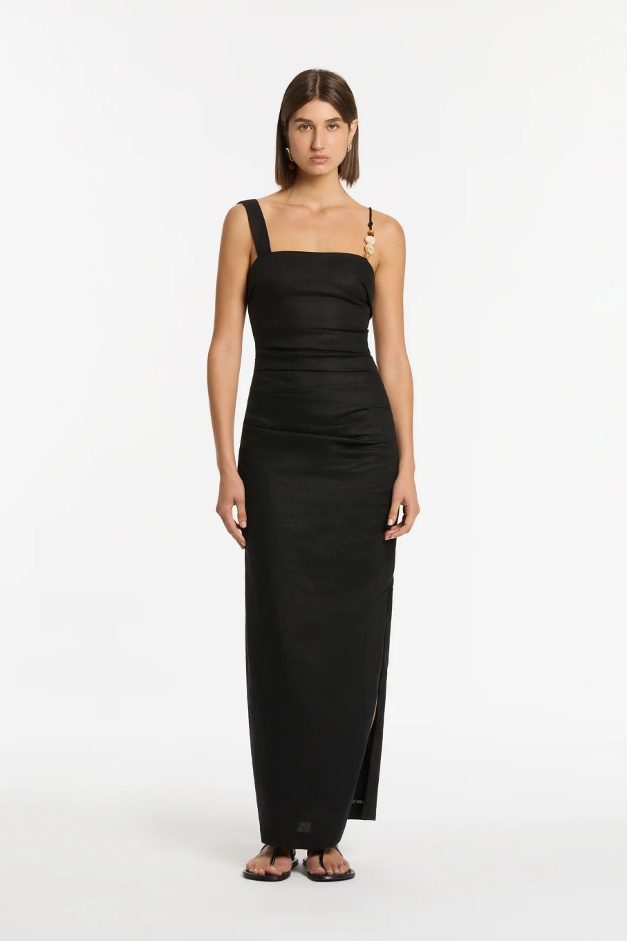 Clothing SIR | Antonia Beaded Midi Dress Black