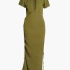 Clothing CHRISTOPHER ESBER | Aulenti Column Shirt Dress Moss