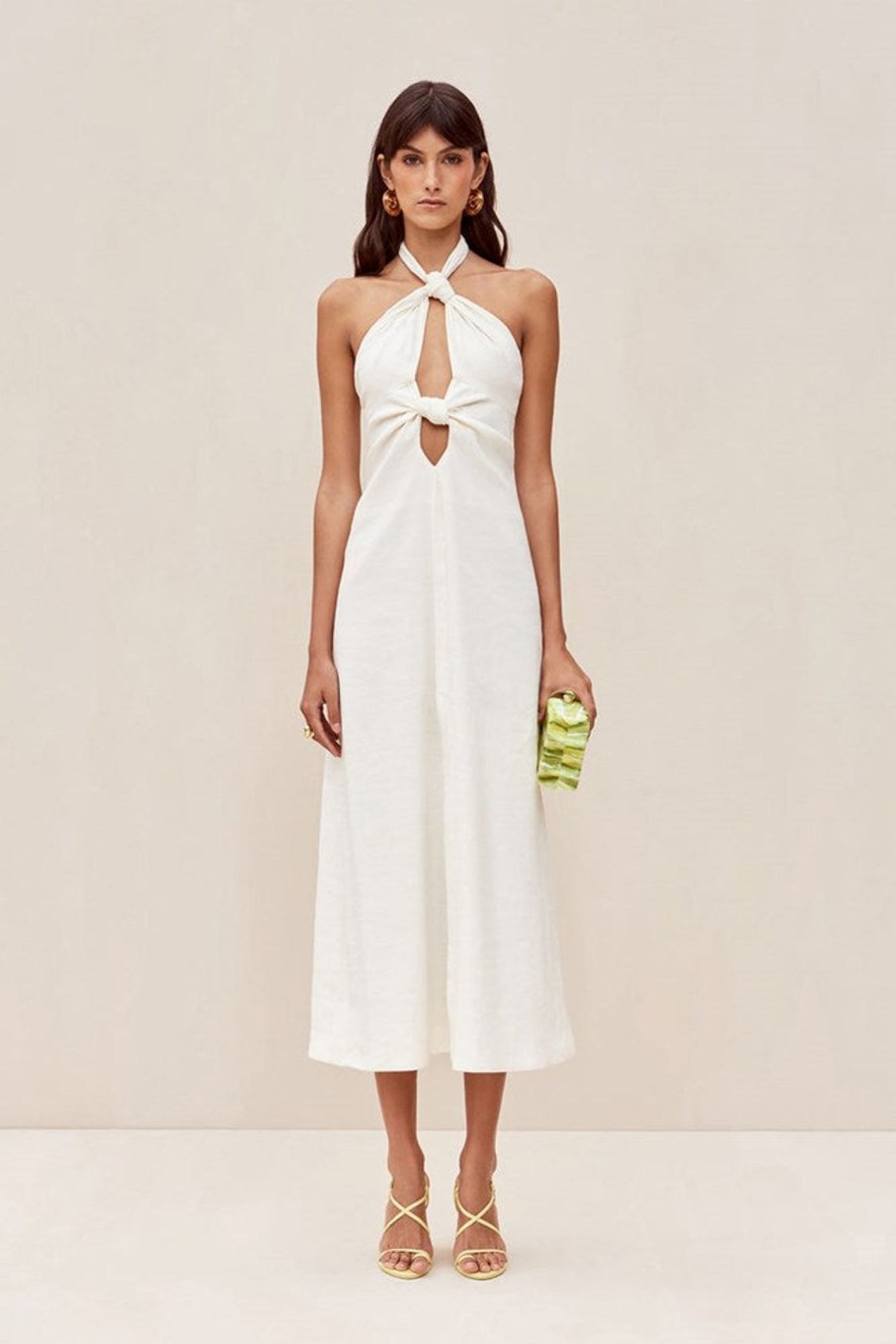 Clothing CULT GAIA | Susana Midi Dress Off White : Desainrok