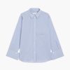 Clothing RÓHE | Fine Striped Shirt Light Blue Stripe