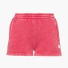 Clothing ALEXANDERWANG.T | Essential Terry Sweatshort With Puff Paint Logo Soft Cherry