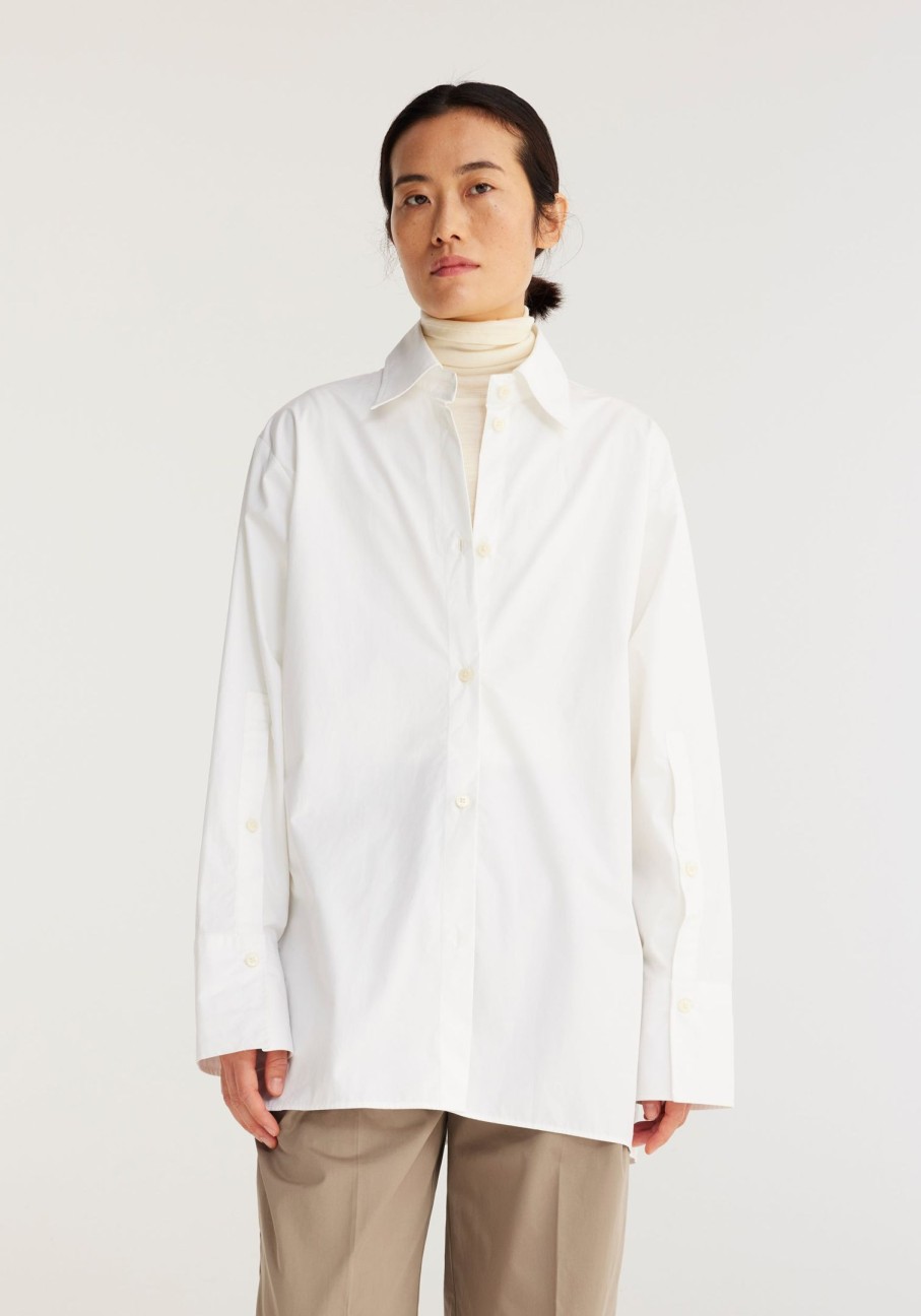 Clothing RÓHE | Back Slit Shirt White