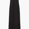 Clothing BONDI BORN | Bormio Linen Blend Strapless Maxi Dress Black