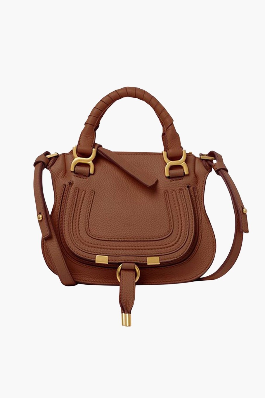 Bags CHLOE | Marcie Mini Double Carry Bag Tan