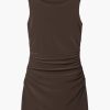 Clothing NORMA KAMALI | Sleeveless Pickleball Mini Dress Chocolate