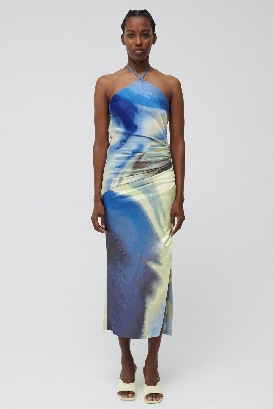 Clothing JONATHAN SIMKHAI | Hansel Gown Marina Blue Print