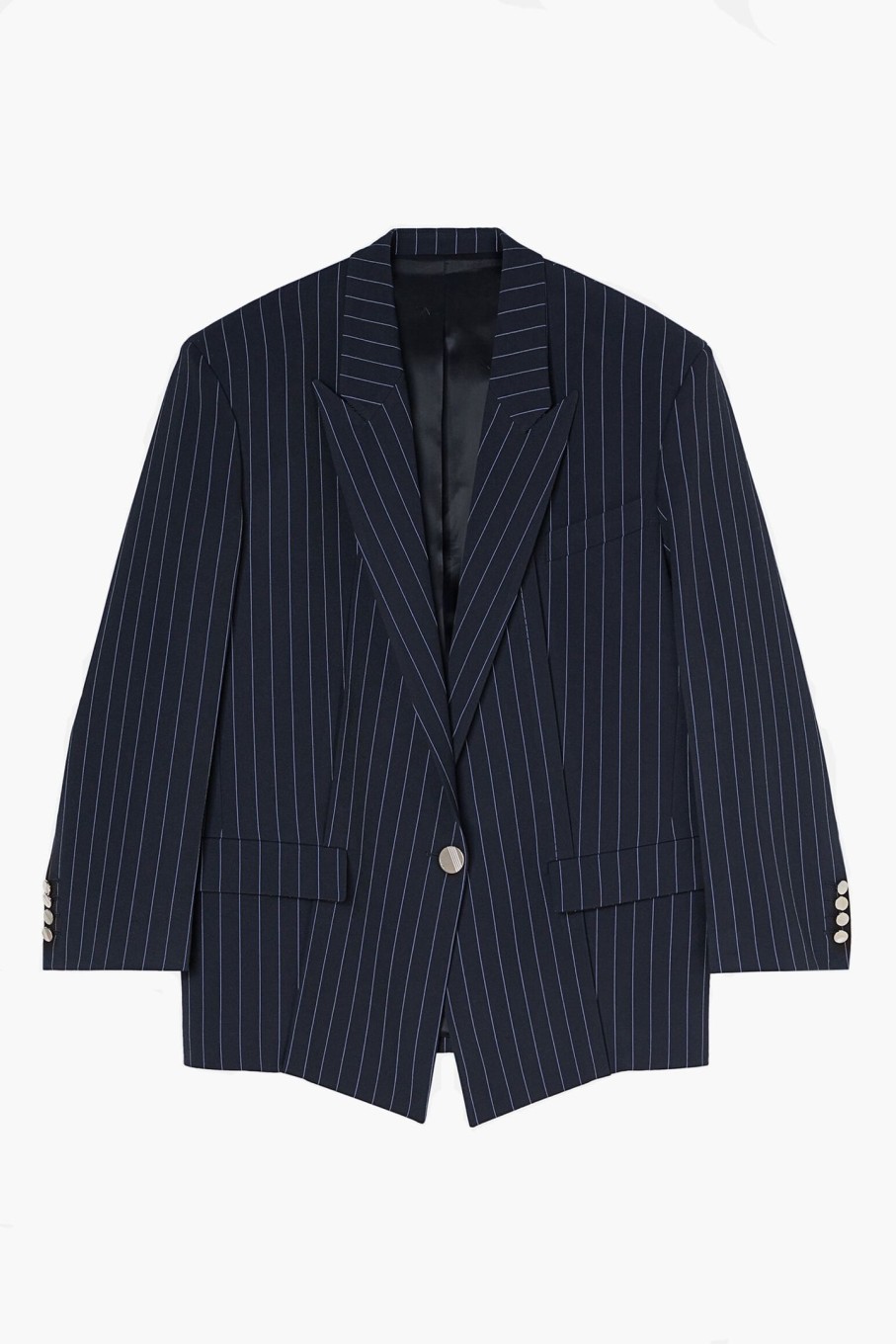 Clothing THE ATTICO | Glen Blazer Blue Navy/Light Blue