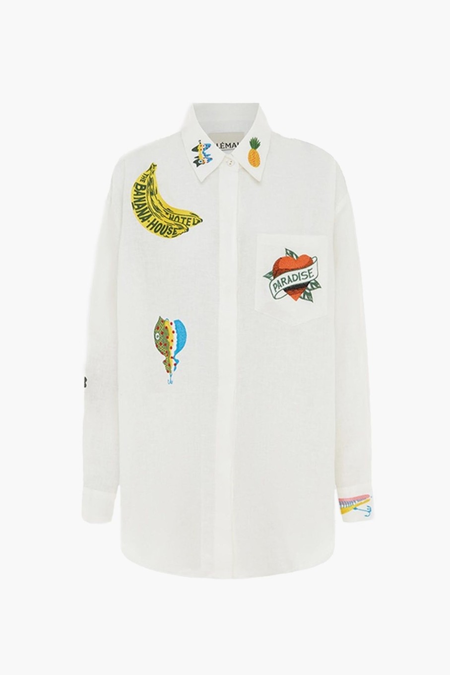 Clothing ALÉMAIS | Clam Embroidered Shirt Cream