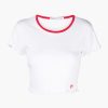 Clothing ALEXANDERWANG.T | Lettuce Hem Crew Neck Baby Tee White